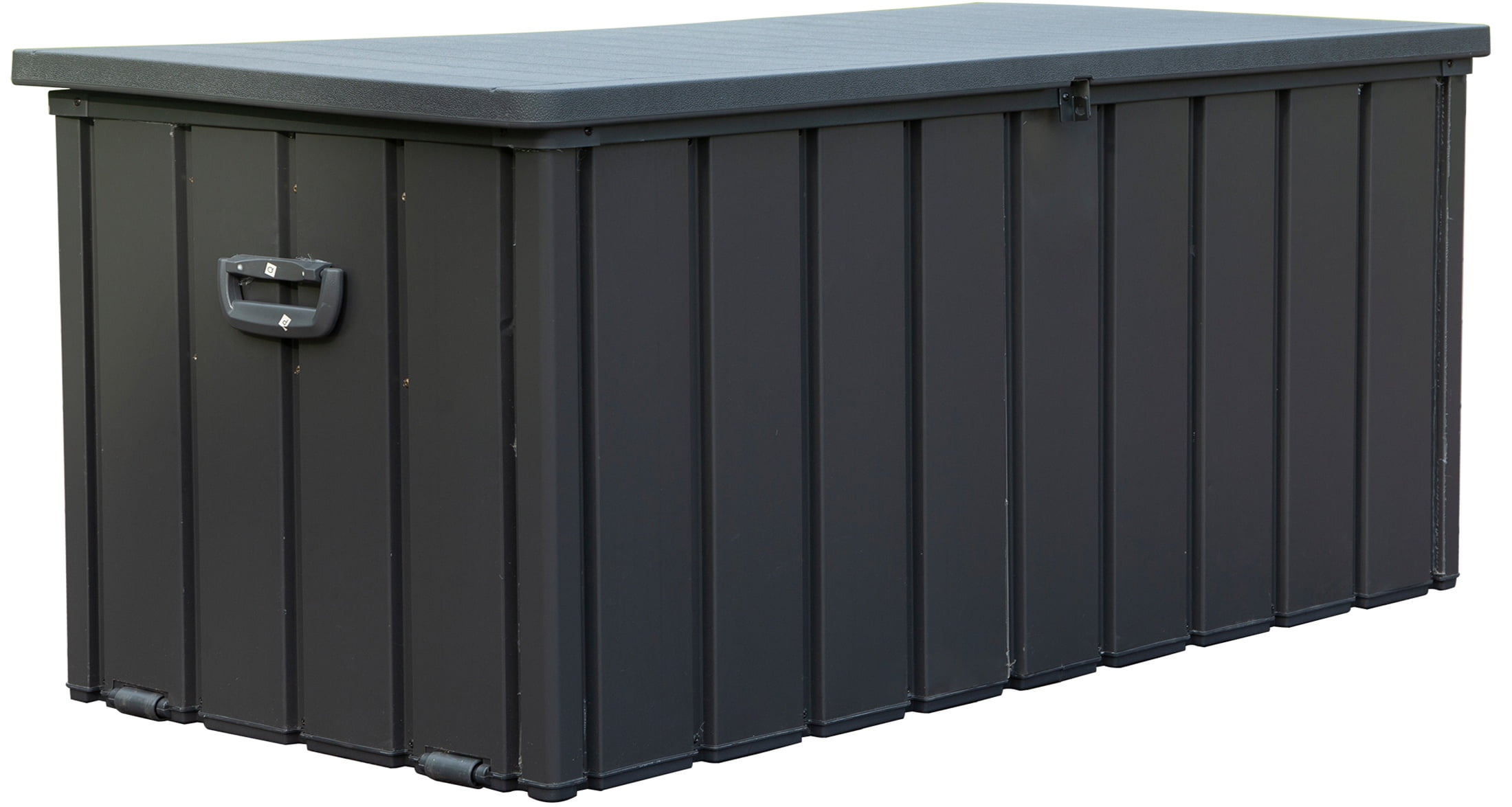 Gianna 31 Gallon Resin Deck Box Waterproof UV Resistant Outdoor Storage Box for Garden Indoor Wisteria Black