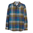 thumbnail image 1 of $158 Tommy Bahamas Men's Canyon Beach Bonfire Check Shirt, Burnt Olive, XLT, 1 of 2
