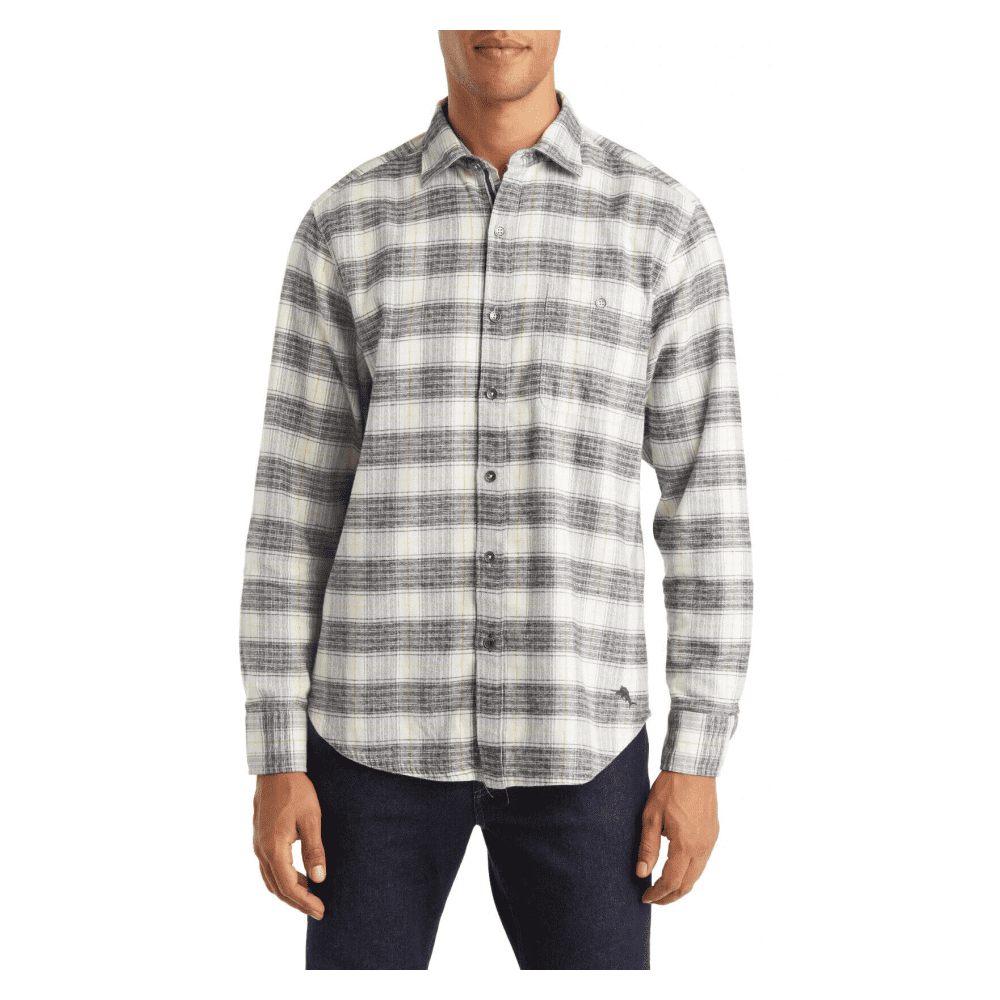 $158 Tommy Bahamas Men's Canyon Beach Rancho Check Shirt, Continental ...