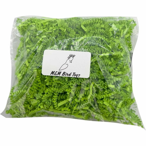 1580 Parrot Party Paper M&M Bird Toys Size: 2 ounce, Color: Bright Green