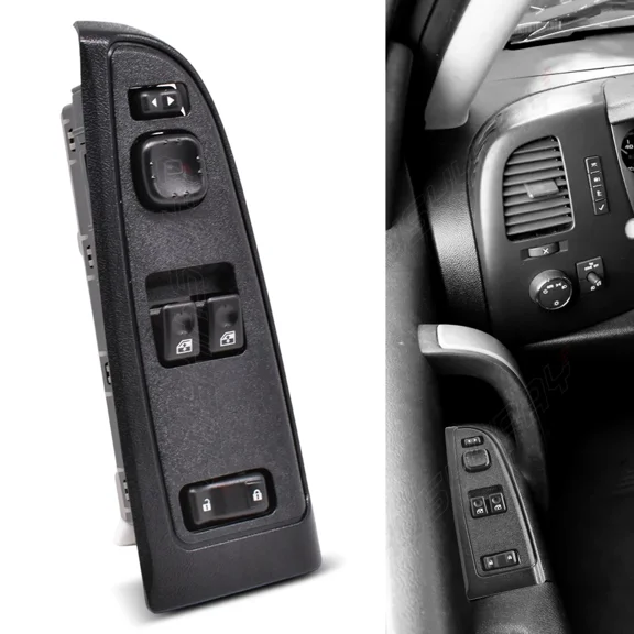 15883322 Master Power Window Switch & Bezel for 2003-2007 Chevy Silverado & GMC Sierra 1500 2500 3500 Classic Door Lock Switch Control Button 10398567 15112969 15125140 15162500 15173691
