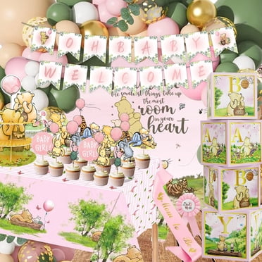 51pcs Winnie The Cute Pooh Baby Shower Centerpieces - Winnie Party Favors Diaper Raffle,Winnie