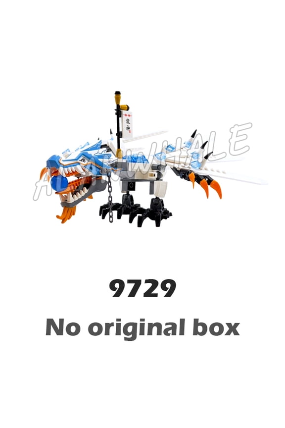 158pcs Shinobi Ice Dragon Attack White Skeleton Folding Wings 9729 Building Block Toys Compatible With Model