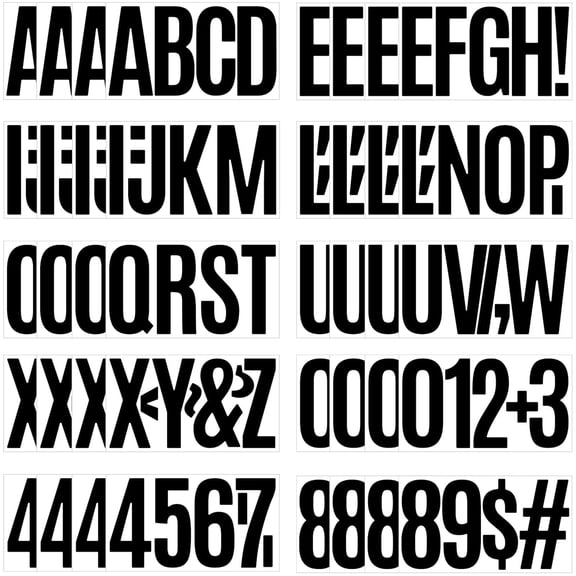 159 Pcs Waterproof 6" Large Vinyl Alphabet & Number Stickers - Self-Adhesive for Mailboxes, Windows, Doors, Signs, Vehicles, and More (Black, 6 Inch)