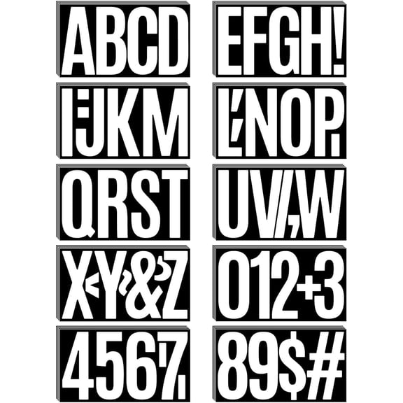 159 Pcs Waterproof 6" Large Vinyl Alphabet & Number Stickers - Self-Adhesive for Mailboxes, Windows, Doors, Signs, Vehicles, and More (White, 6 Inch)