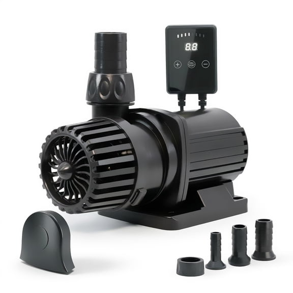 1590 GPH ECO Amphibious Water Pump with Intelligent Controller, Quiet 50W Pump for Ponds & Hydroponics