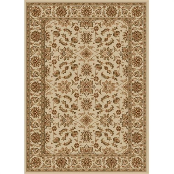 1592-1300-IVYIVY Como Rectangular Ivory Traditional Italy Area Rug, 3 ft. 3 in. W x 4 ft. 11 in. H