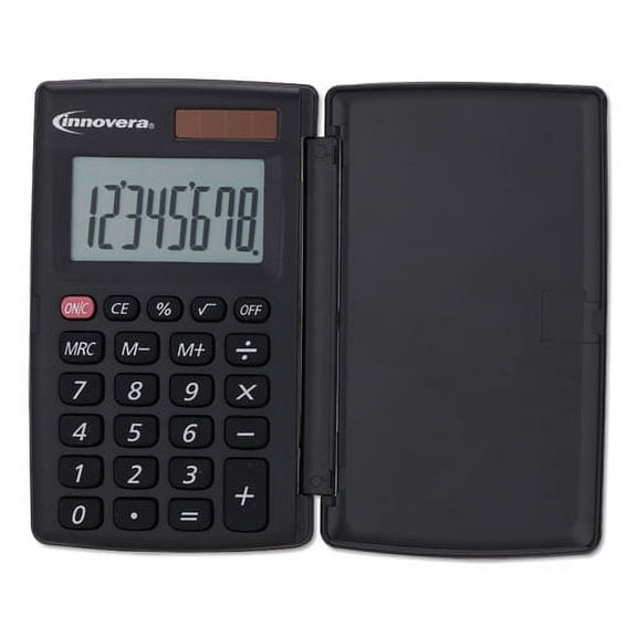 15921 Pocket Calculator with Hard Shell Flip Cover, 8-Digit LCD | Bundle of 10 Each