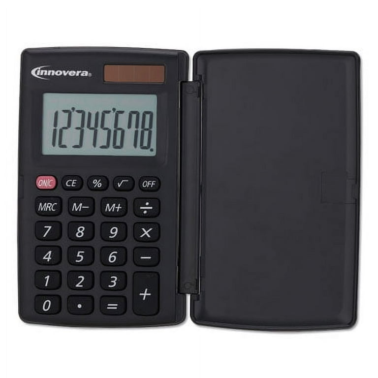 15921 Pocket Calculator with Hard Shell Flip Cover, 8-Digit