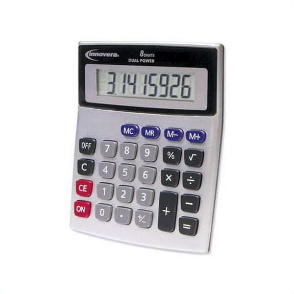 15927 Desktop Calculator Dual Power, 8-Digit LCD Display