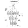 thumbnail image 1 of 1592P32-3-612 CWI Lighting Aya - 150W LED Chandelier-39 Inches Tall, 1 of 5