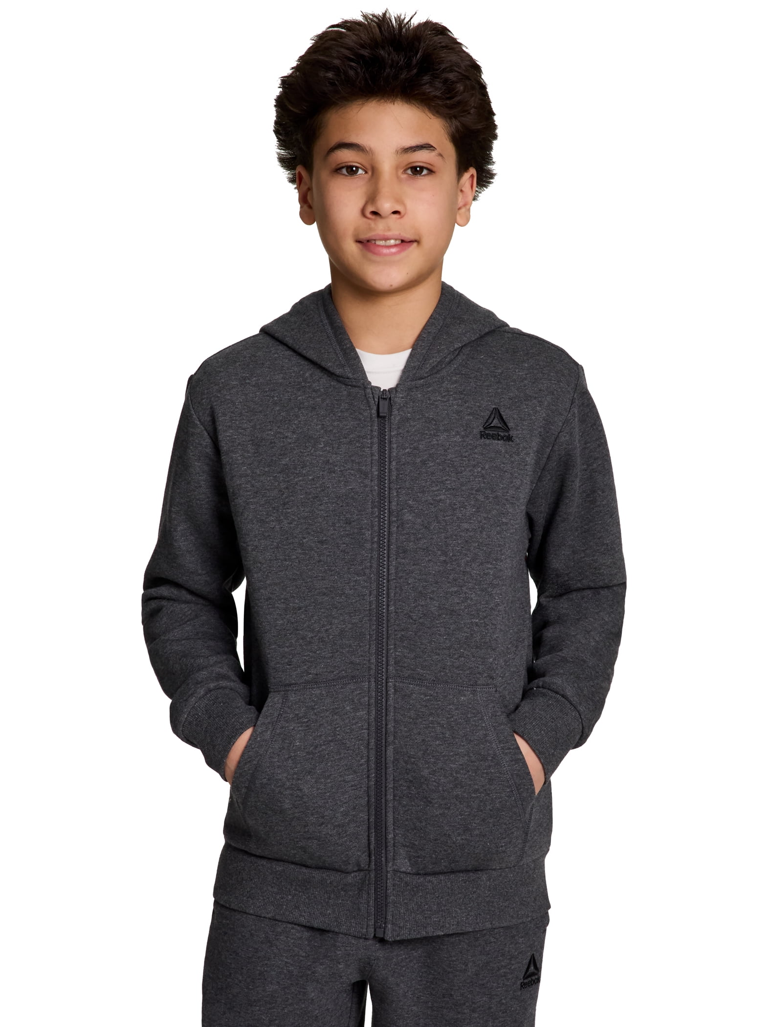 Reebok Boy's Game Day Performance Full-Zip Fleece Hoodie, Sizes 4-18