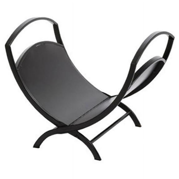 15946 Black Fireplace Log Bin Powder Coated Steel