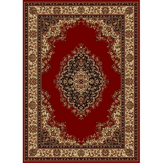 1595-1234-RED Como Rectangular Red Traditional Italy Area Rug- 2 ft. 2 in. W x 7 ft. 7 in. H