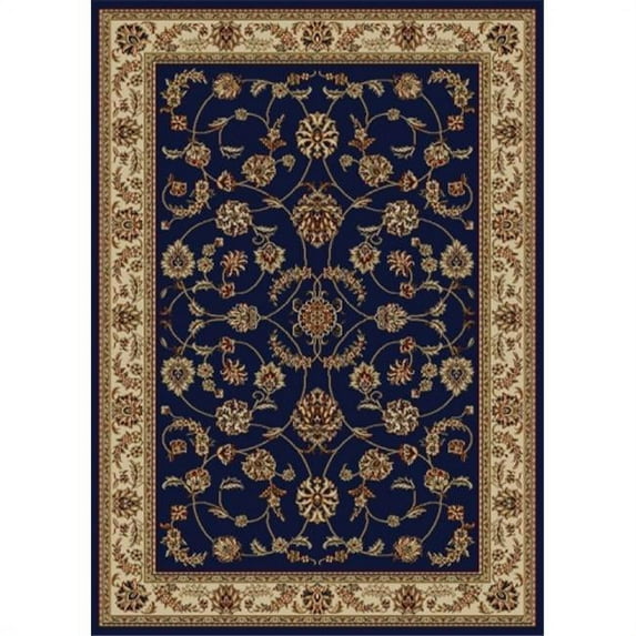 1596-1352-NAVY Como Rectangular Navy Blue Traditional Italy Area Rug, 7 ft. 9 in. W x 11 ft. H