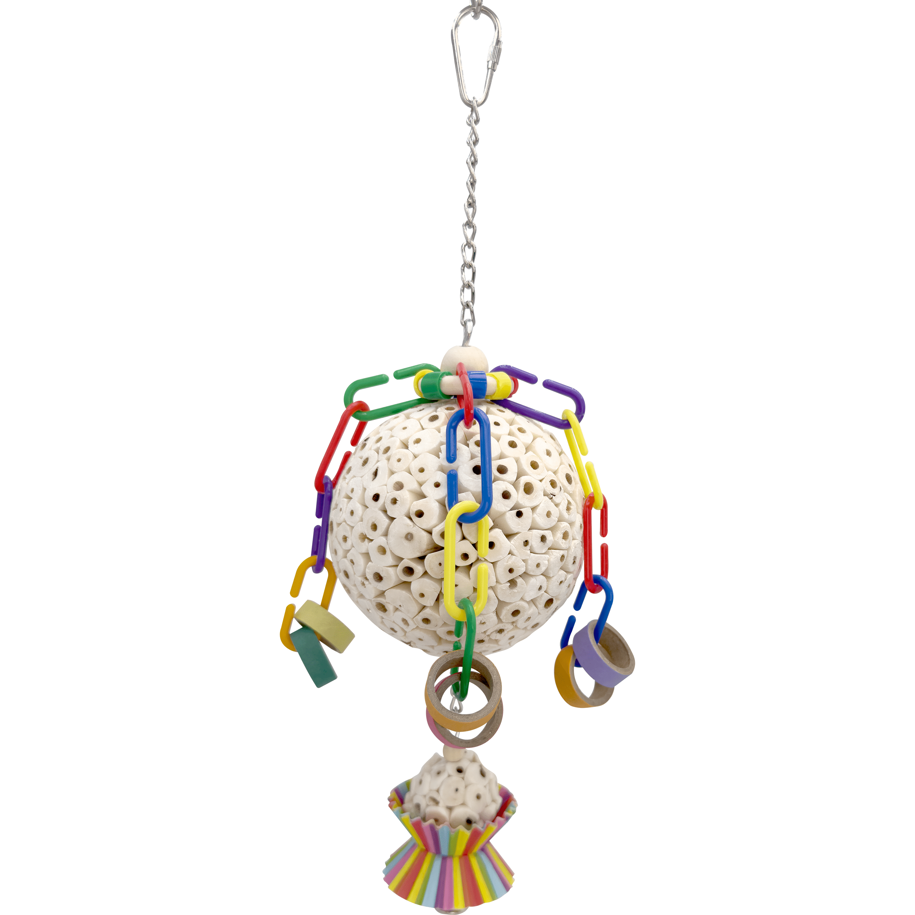 1596 Hot Air Sola Balloon - Handcrafted Chewable Bird Cage Toy, Lightweight Sola Wood