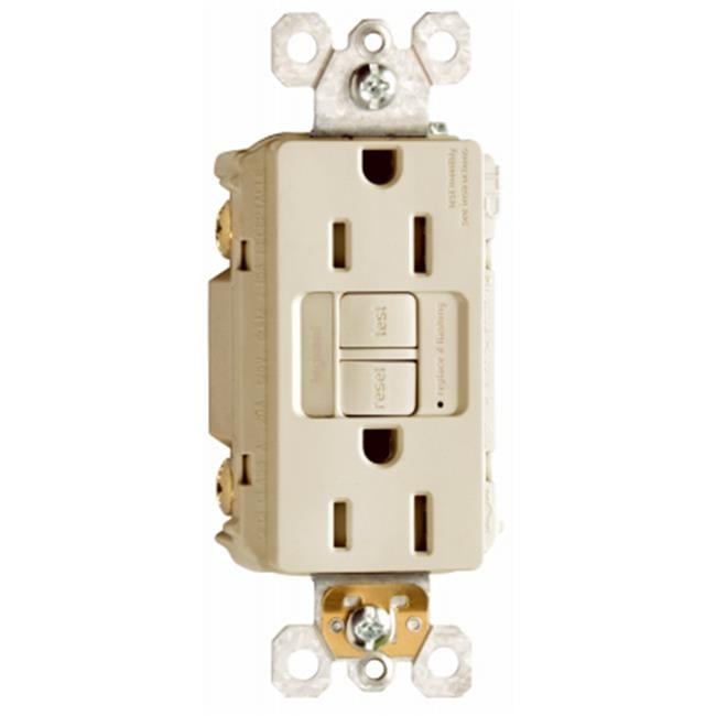1597NTLTRICC4 GFCI Receptacle, 15A, Ivory