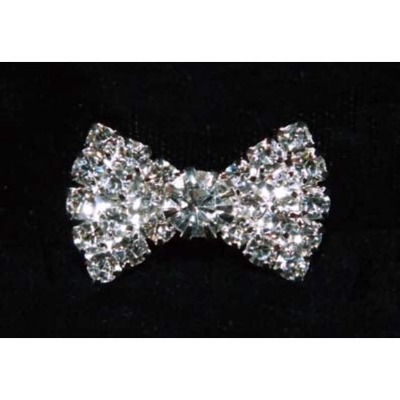 #15980 - Small Rhinestone Bow Button 1" x 5/8"