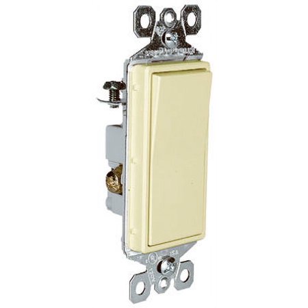 15A, 120/277V, Ivory, Grounded, Premium Illuminated Decorator 3 Way, S, Each