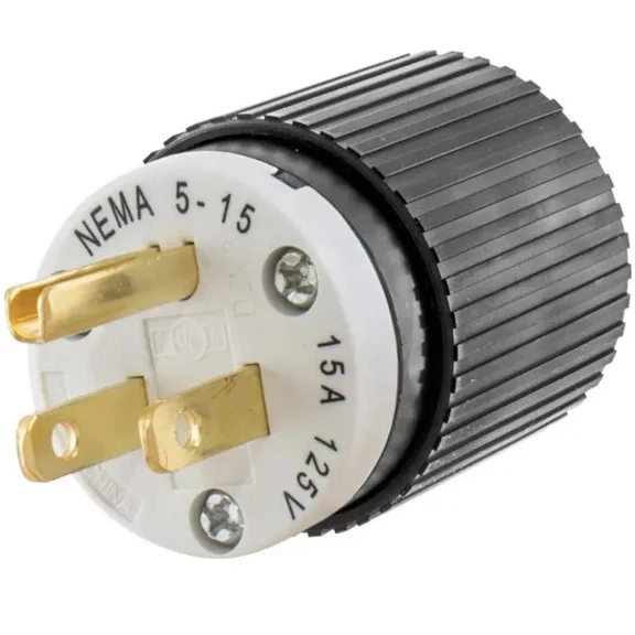 15A 125V Nema 5-15P Straight Blade Plug Industrial Grade
