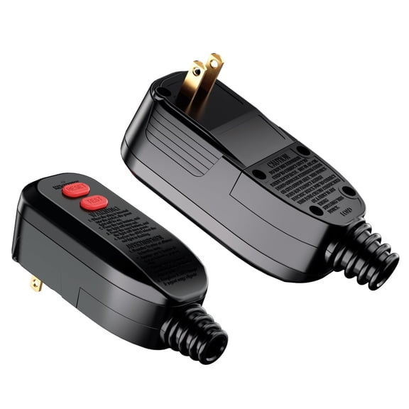 15A 2 Prong GFCI Plug with Auto-Reset Waterproof Safety for Power Tools