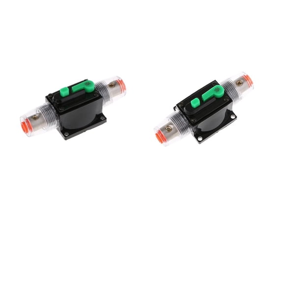 15A Circuit Breaker Stereo Switch Fuse Holders 12-32V DC Inline Reset Inverter For Car Automotive Audio System Protection, s