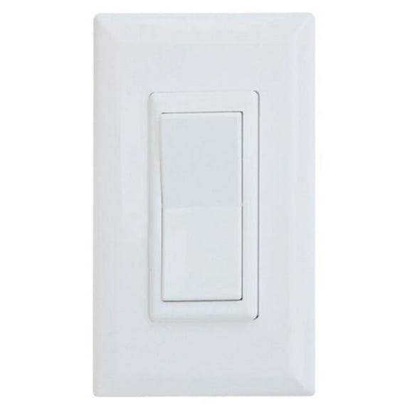 15A Decor Rocker Switch with Cover, White