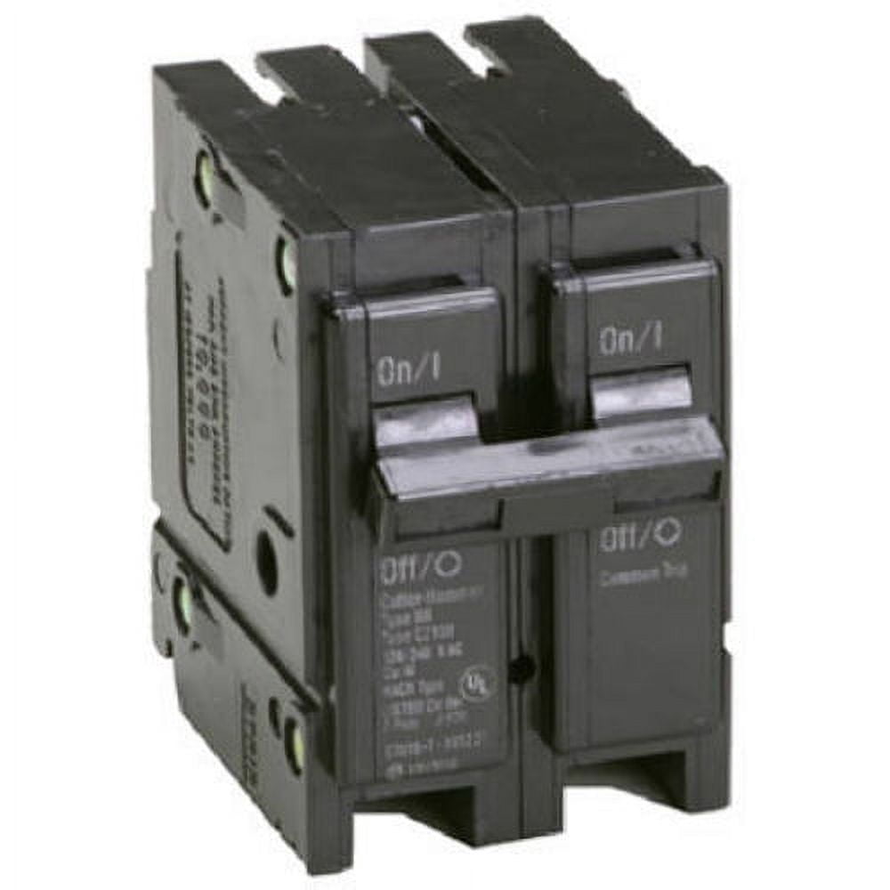15A Double Pole Interchangeable Circuit Breaker 2" Wide Fullsize