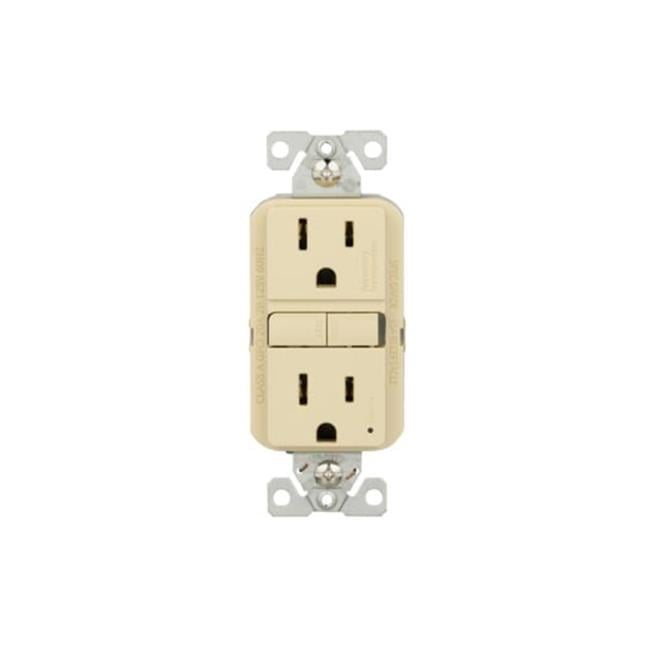 15A GFCI Self Test Retractable, Ivory