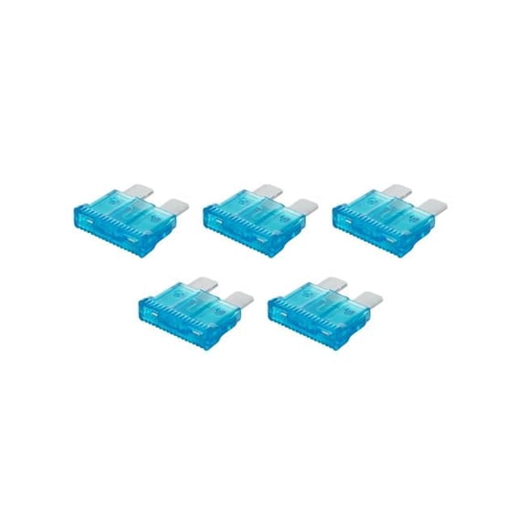 15A Plastic ATC & ATO Fuse, Blue - Pack of 5
