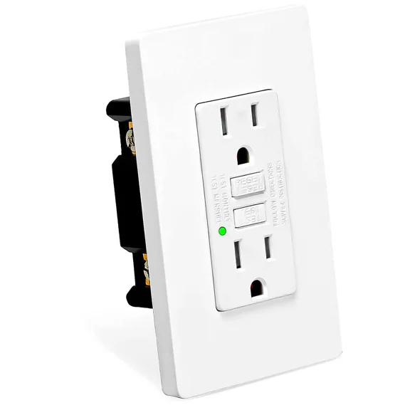 15Amp Gfci Receptacle Outlet Grounding Wire Quick Easy Install Home Indoor Safe