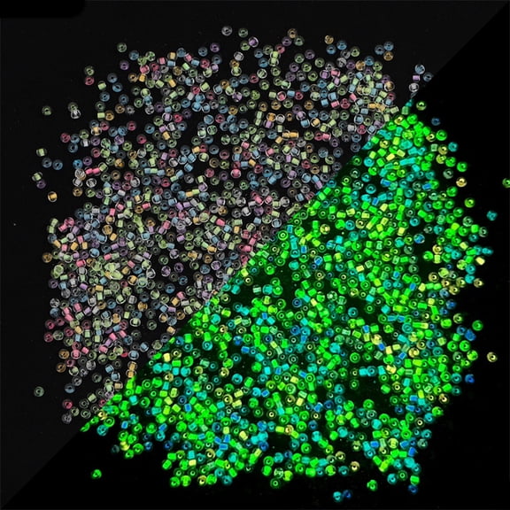 15Bag Glow in the Dark Luminous Transparent Glass Round Seed Beads Inside Colours Rondelle Colorful 4mm about 150pcs/bag
