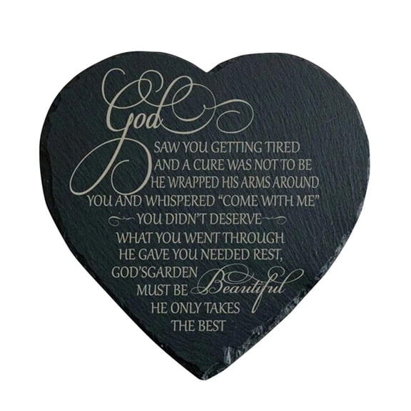 15CM Memorial Stone Ornament, Resin, Engraved Love Messages, Decorative, Ideal for Table/Cemetery, Commemorative Gift for Loved Ones