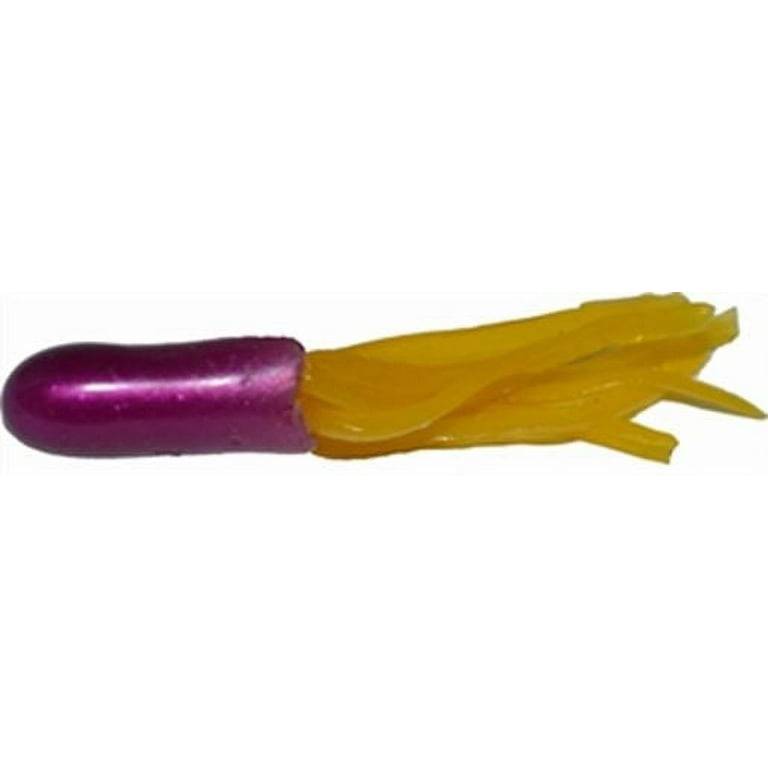 Big Bite Baits 1 1/2 inch Crappie Tube Purple/Yellow / 10 Pack