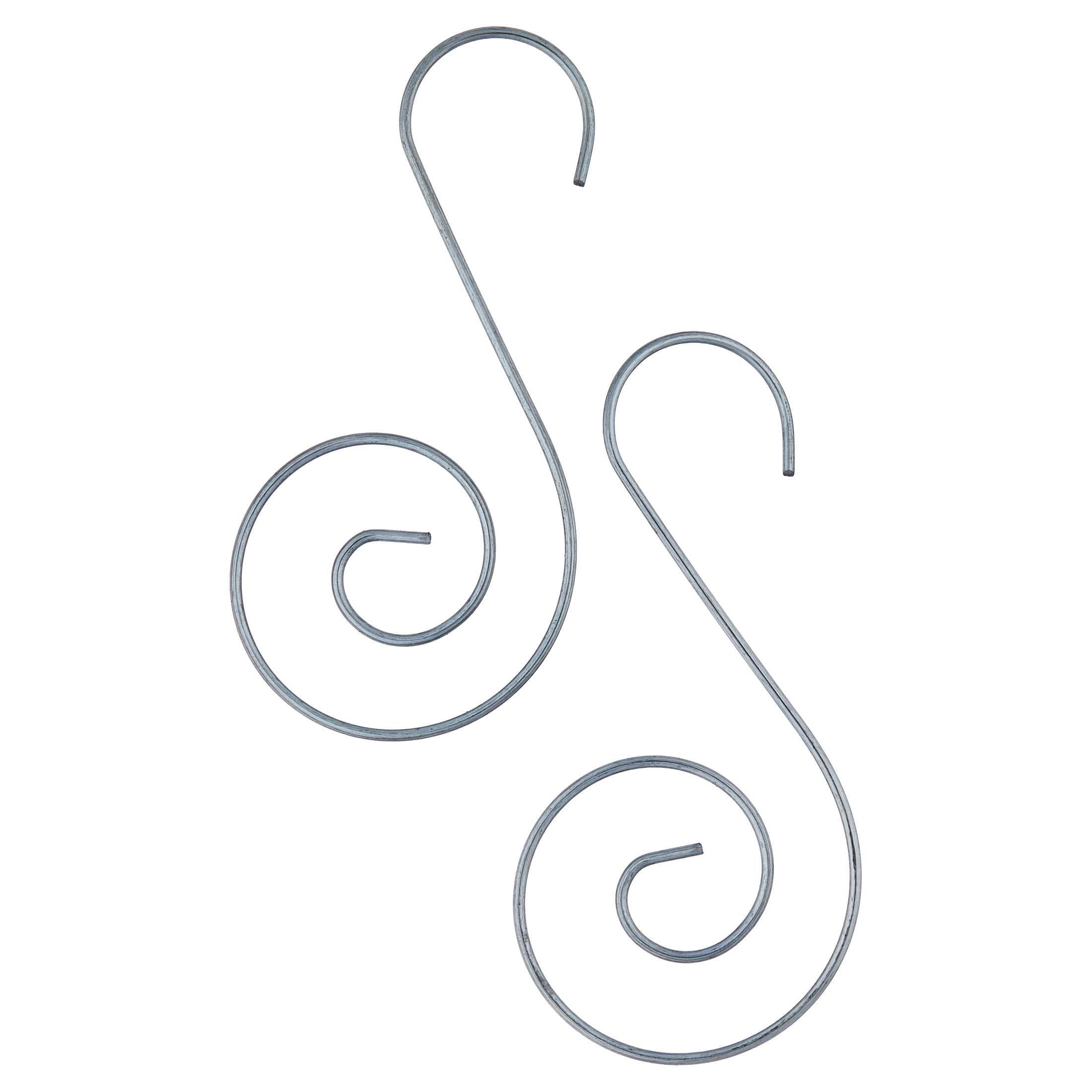 Large Silver Spiral Christmas Ornament Hooks, 2.3", 15 Count, by Holiday Time