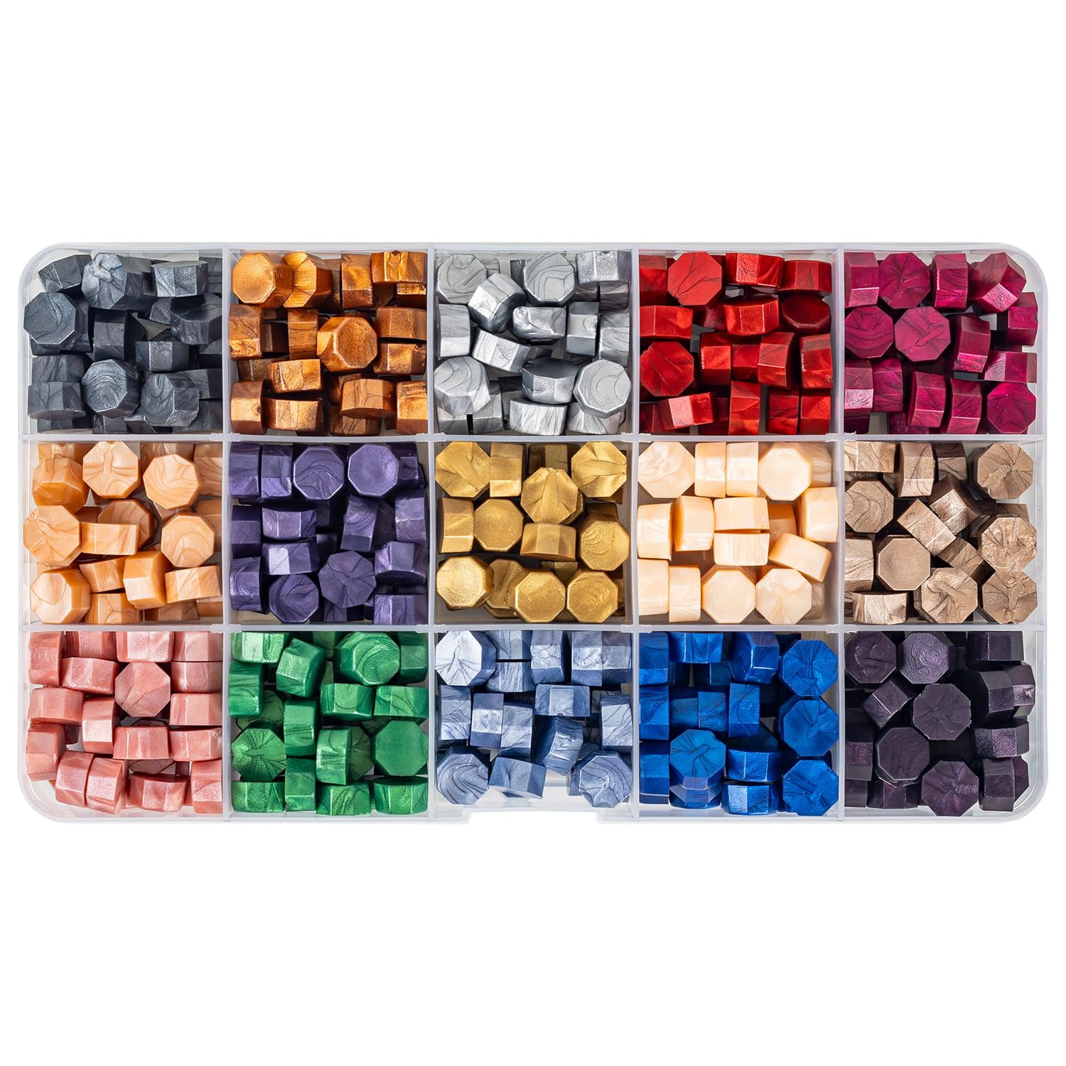 15Colors Wax Seal Beads, 375PCS Sealing Wax for Stamp Letter Envelope
