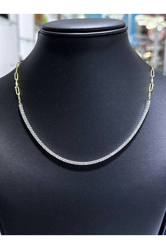 15Ct Round Cut Simulated Diamond Women Lariat Drop Necklace 14K White Gold Plated 18" Silver