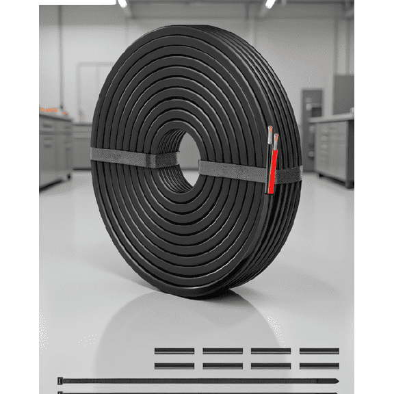 15FT 10 AWG 2-Conductor Electrical Wire, Stranded Tinned Copper PVC Cord for Automotive, Marine, LED and Landscape Lighting