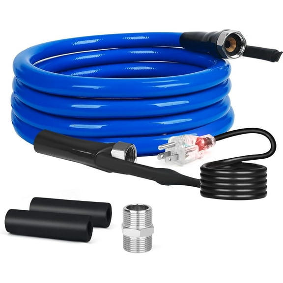 15FT-100FT Heated Water Hose for RV,-45 ℉ Antifreeze Heated Drinking Garden Water Hose,Electrically Heated Garden Hoses, Rv Accessories,Rv,Rv Water Hose (15FT)