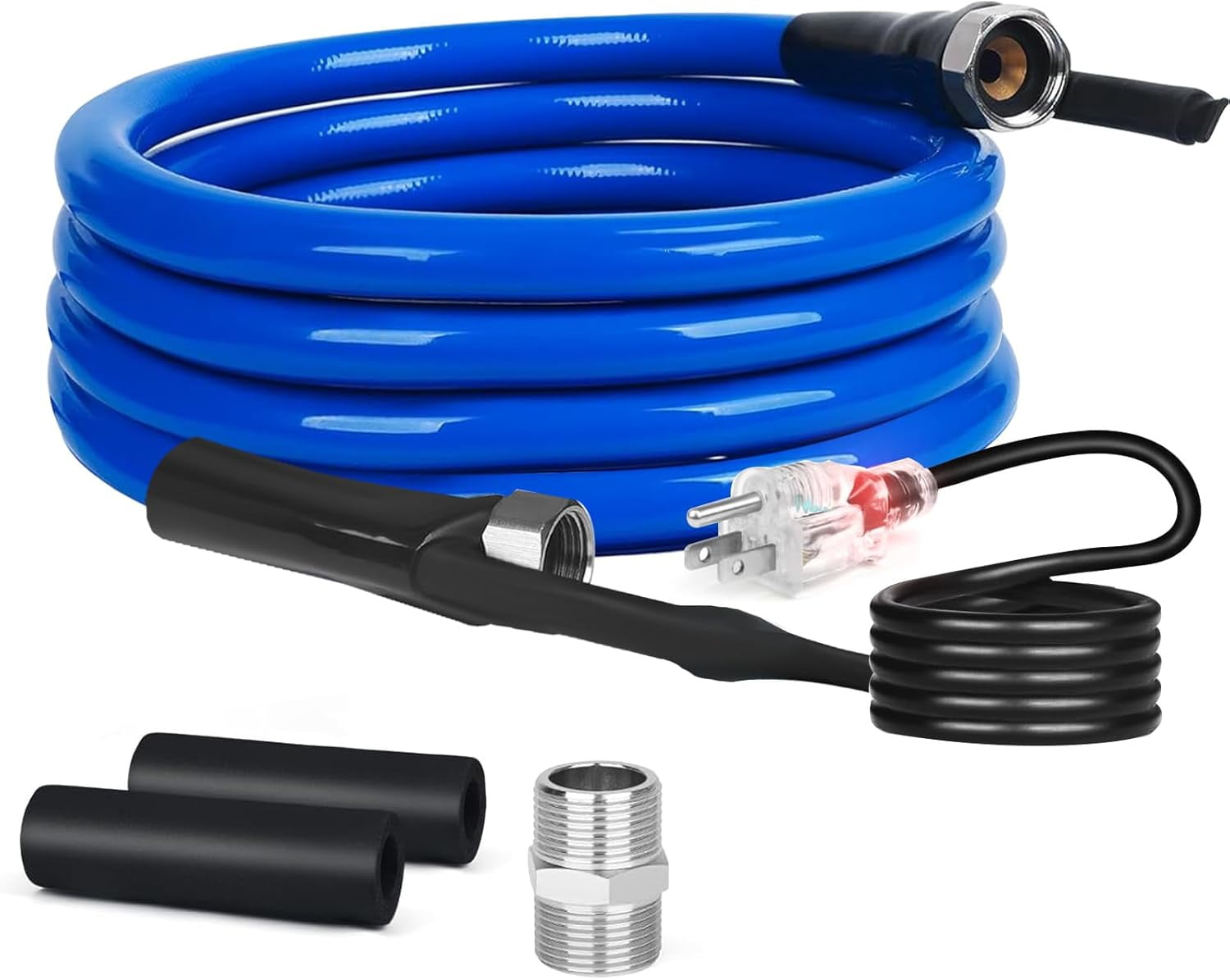 15FT-100FT Heated Water Hose for RV,-45 ℉ Antifreeze Heated Drinking Garden Water Hose，Electrically Heated Garden Hoses, Rv Accessories，Rv，Rv Water Hose (15FT)