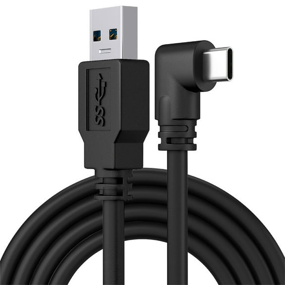 15FT 15 Feet USB3.0 To USB Type C 90 Degree Cable With 5Gbps Fast Data Transfer USB C Charging Cable For Oculus Quest 1/2, VR Headset, Gaming PC