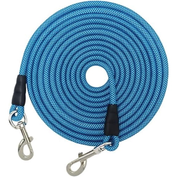15FT 20FT 26FT 40FT 60FT 75FT Long Dog Tether, Tie Out Rope Dog Lead for Yard, Obedience Recall Training Outdoor Camping, Playing, Backyard Runner for Large Medium Dogs (60FT * 3/8")