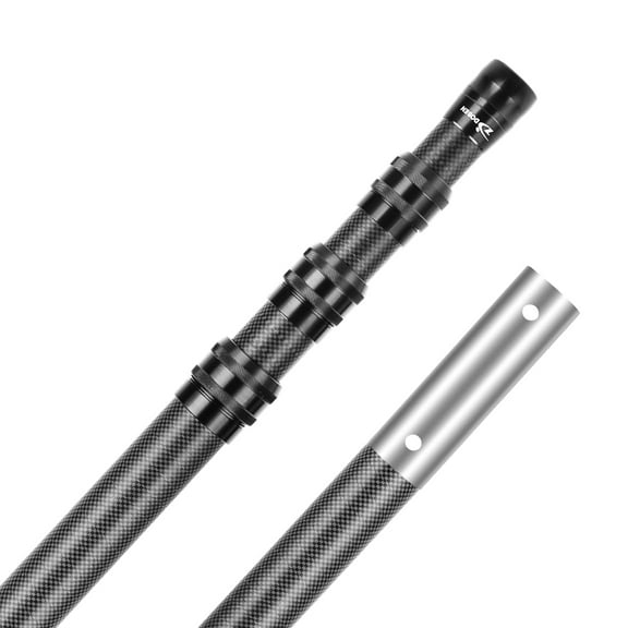 15FT Carbon Fiber Pool Pole, 15 Foot Telescoping Swimming Pool Cleaning Pole, Telescopic Pool Pole 4.6 to 15 FT Matte