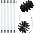 thumbnail image 1 of 15FT Chimney Sweep Cleaning Kit, 13pcs Duct Vent Cleaning Brush Kit, 3.9" Nylon Brush Heads and 11 Rods Detachable Chimney Sweep Set for Fireplace Dryer Vent Sewage Pipe Fume Hood, 1 of 14