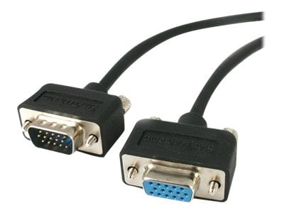 StarTech.com 15 ft Low Profile High Resolution Monitor VGA Extension Cable HD15 M/F (MXT101LP15)