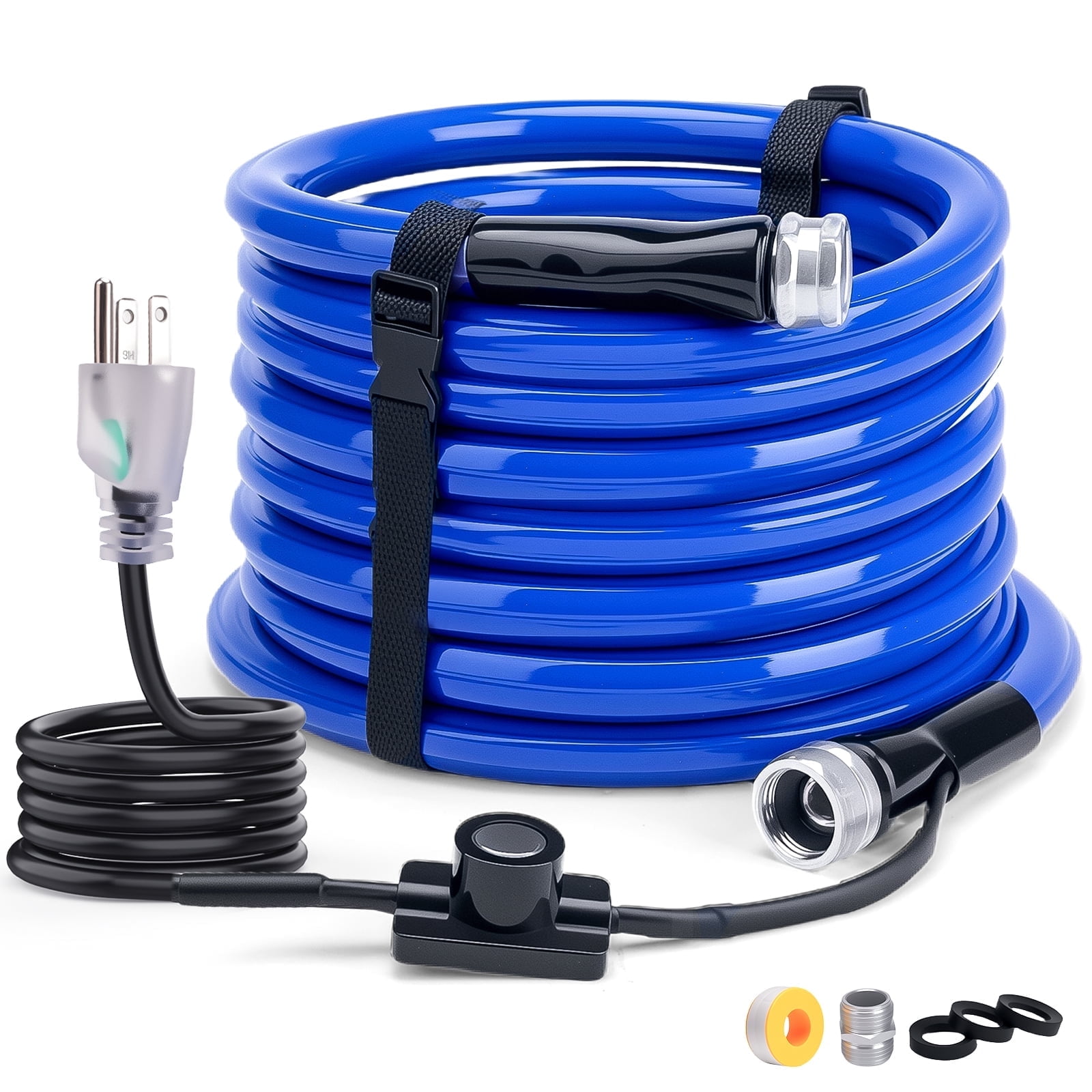 15FT Heated Water Hose for RV - Freeze Protection Down to -45°F, Food-Grade Safe Material, Smart Temperature Control, Ideal for RV, Camping, and Home