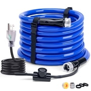 15FT Heated Water Hose for RV - Freeze Protection Down to -45 F, Food-Grade Safe Material, Smart Temperature Control, Ideal for RV, Camping, and Home
