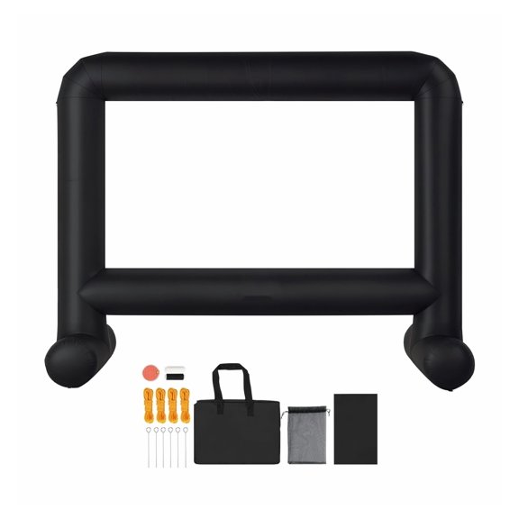 15FT Inflatable Movie Screen, Outdoor Projector Screen with Blower, 16:9 Portable Home Theater for Backyard, Party, Easy Setup