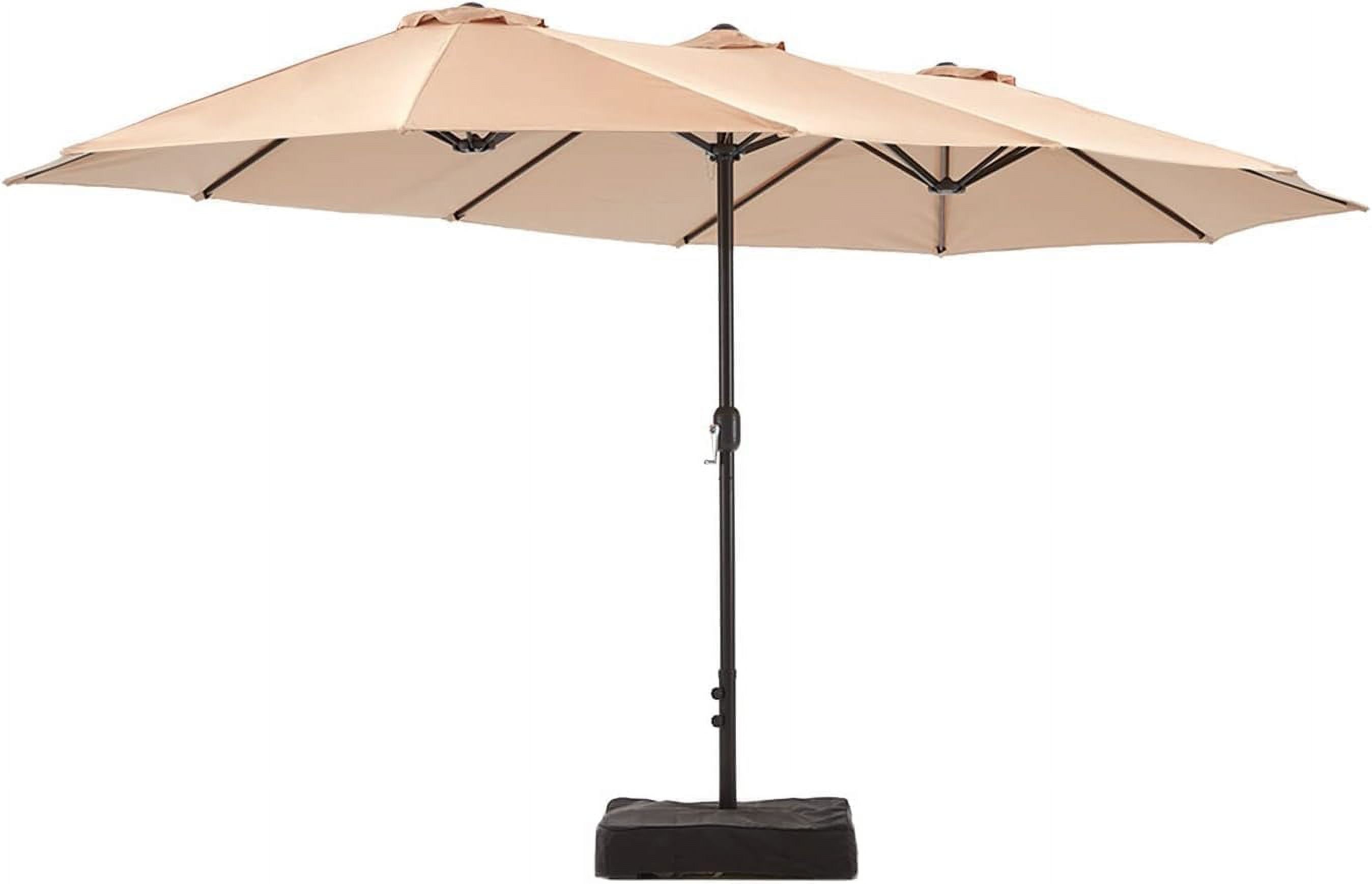15FT Large Patio Umbrella with Base Included, Rectangular Outdoor