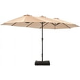 15FT Large Patio Umbrella with Base Included, Rectangular Outdoor